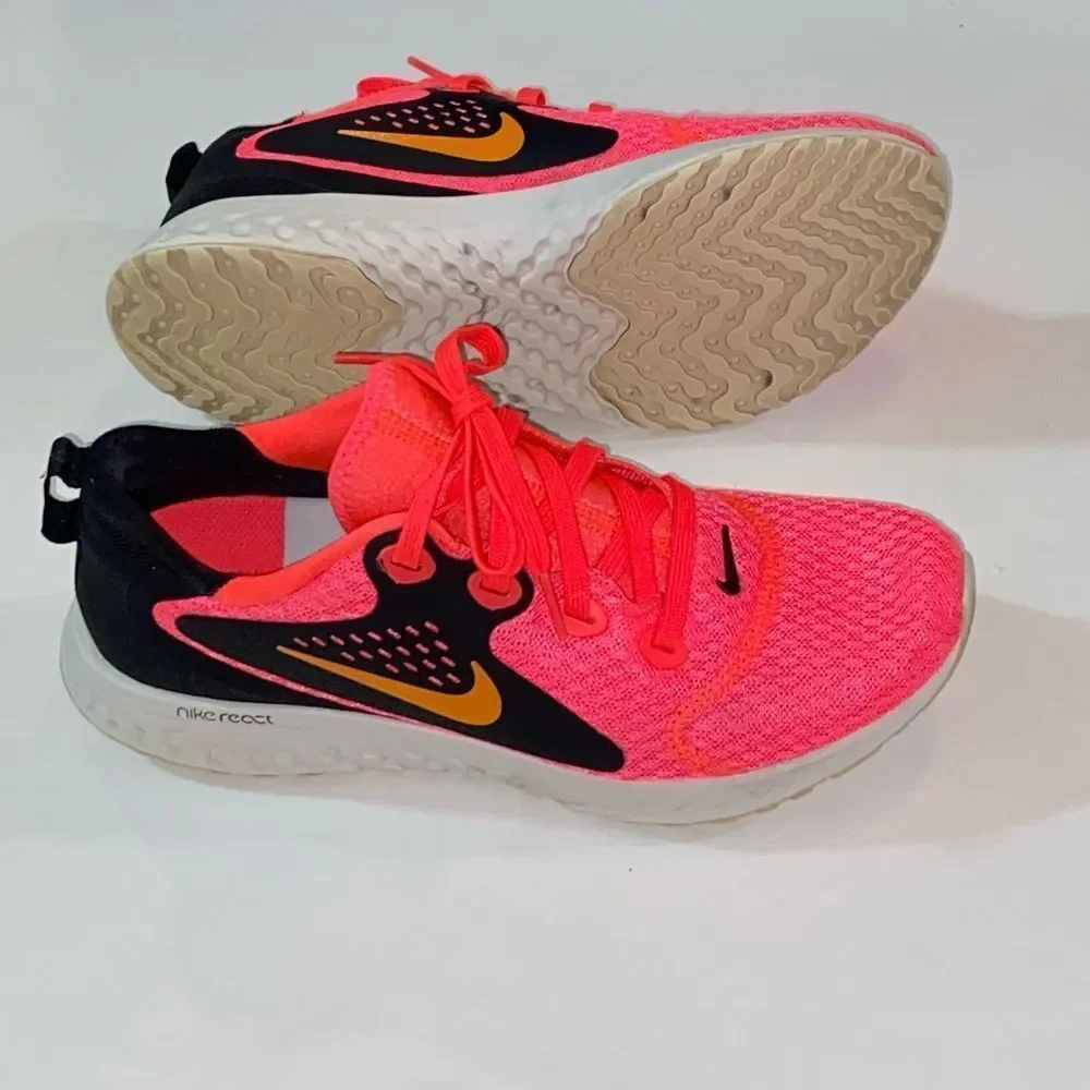 Nike Legend React Women Running Gym Shoes Lava Red AA1626-603 Size 8.5 U S